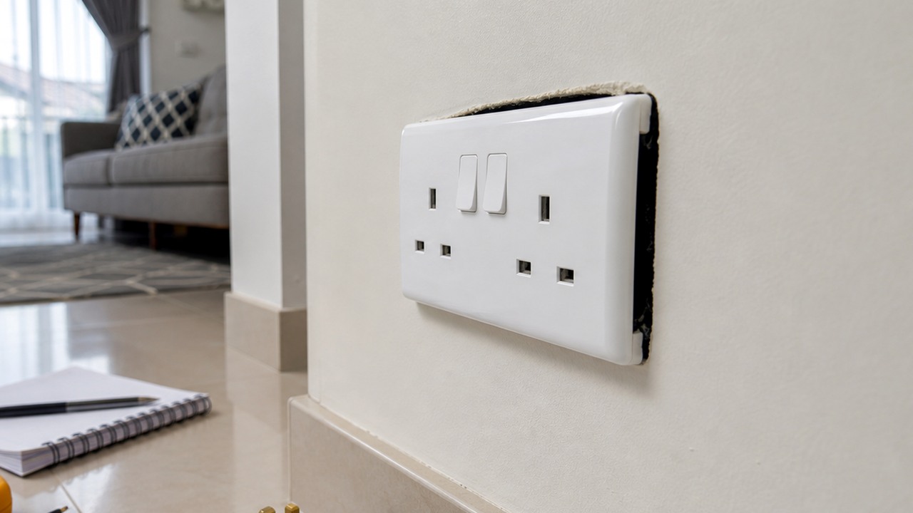 Pemeriksaan luaran soket elektrik longgar sebelum juruelektrik membuat penilaian.