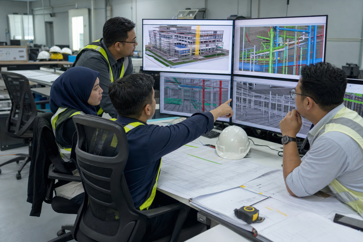 Gambar editorial jana AI berkaitan MyBIM Malaysia di Sarawak: pendigitalan mula beralih daripada slogan kepada keupayaan serahan; bukan foto sebenar.