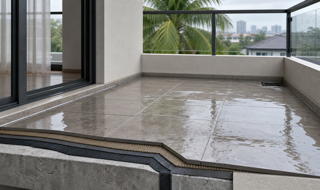 Balkoni Rumah Bertakung Selepas Hujan: 7 Semakan Sebelum Salahkan Waterproofing