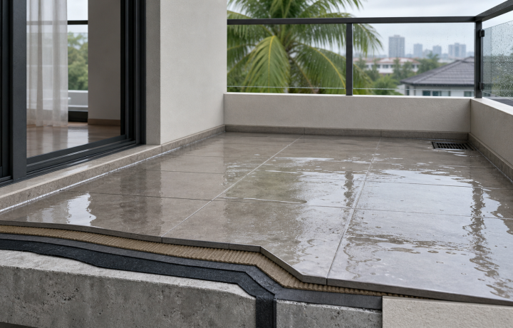 Balkoni Rumah Bertakung Selepas Hujan: 7 Semakan Sebelum Salahkan Waterproofing