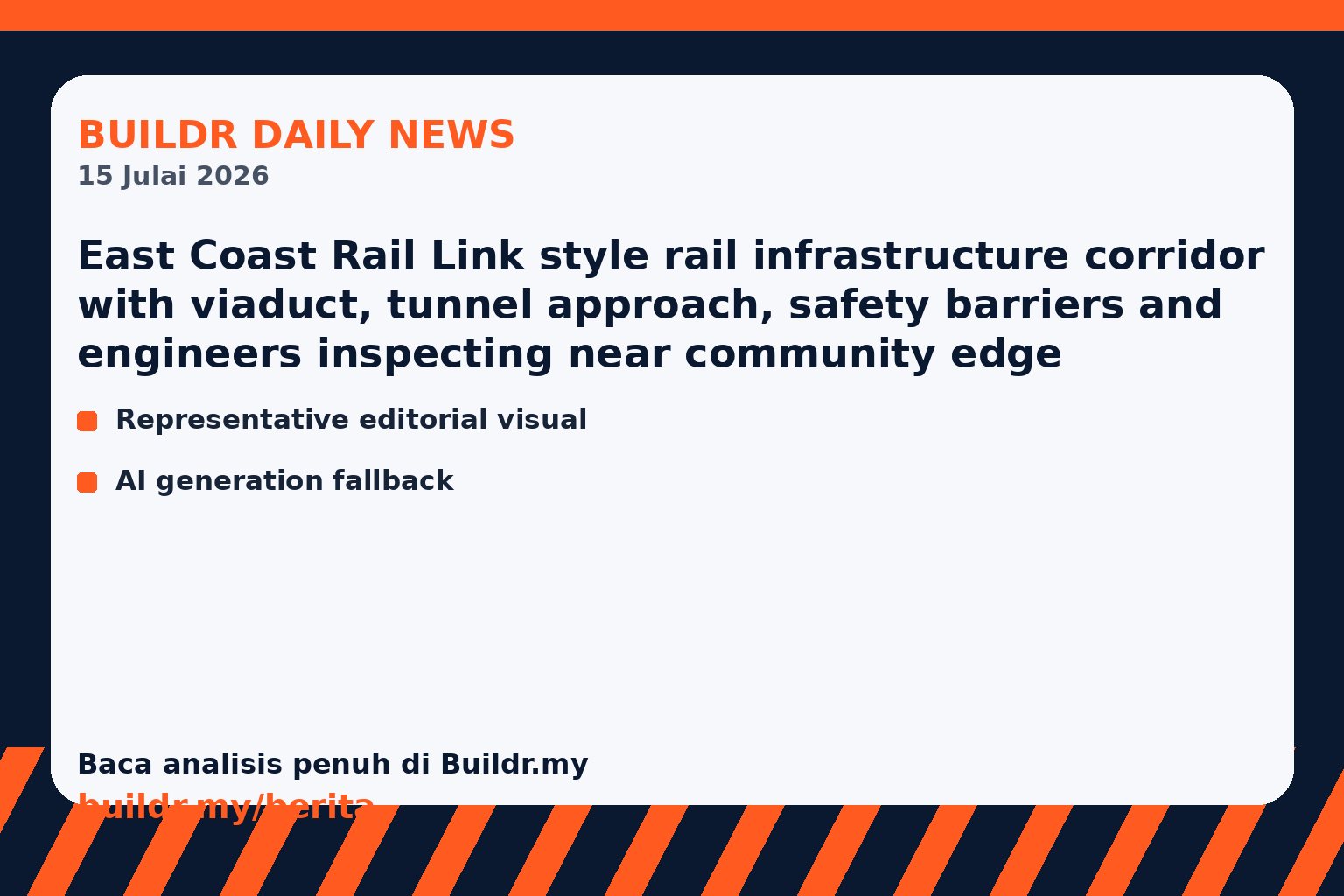 Representative editorial photo for news item: MRL committed to implement ECRL project according to schedule