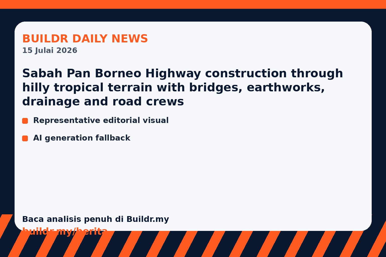 Representative editorial photo for news item: Works Ministry explains why Sabah Pan Borneo Highway cost went from RM12.86b to RM24.89b