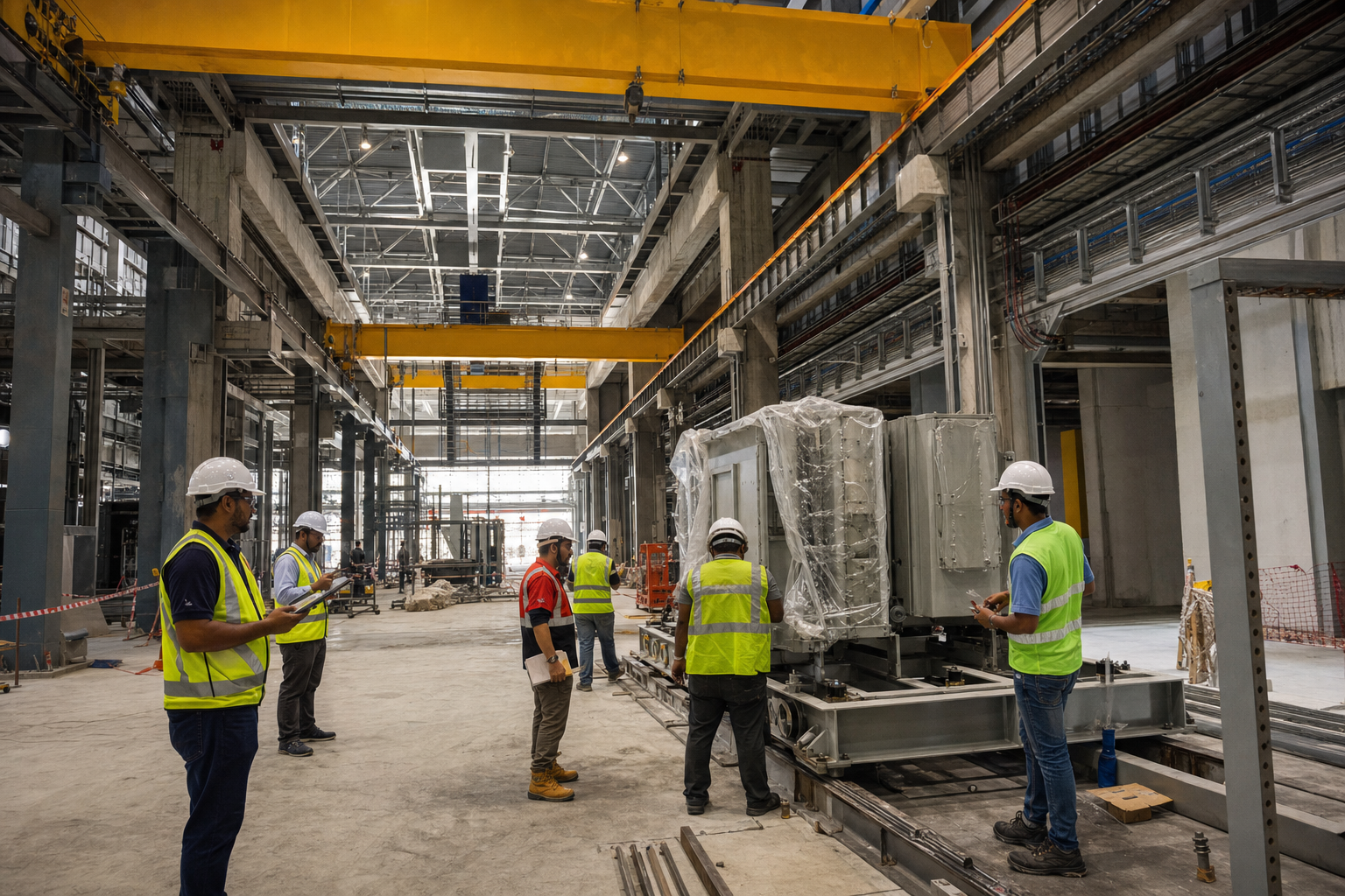 Gambar editorial jana AI berkaitan topik Sepang: kontrak RM25 juta Liftech tunjuk peluang dalam kelengkapan industri khusus; bukan foto projek sebenar.