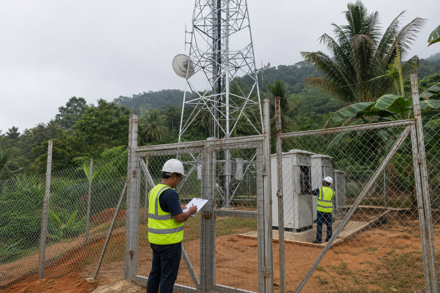 Gambar editorial jana AI yang mewakili Kerugian kecurian infrastruktur telekom Pahang melebihi RM3 juta—keselamatan aset perlu masuk dalam harga serahan; bukan foto projek, syarikat, tempat atau peristiwa sebenar.