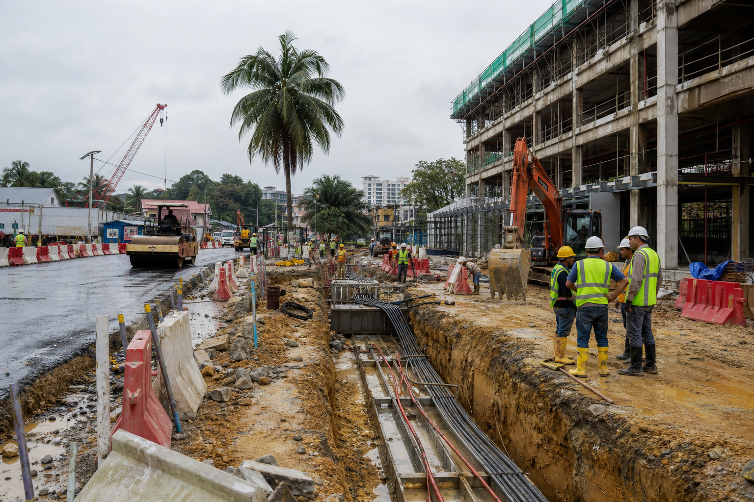 Aktiviti pembinaan bangunan, kejuruteraan awam dan kerja khusus di Malaysia.