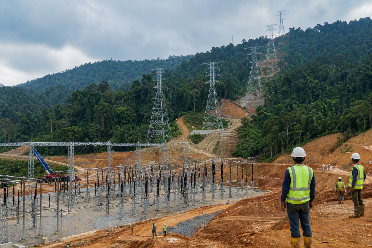 Talian penghantaran voltan tinggi dan pencawang di Malaysia