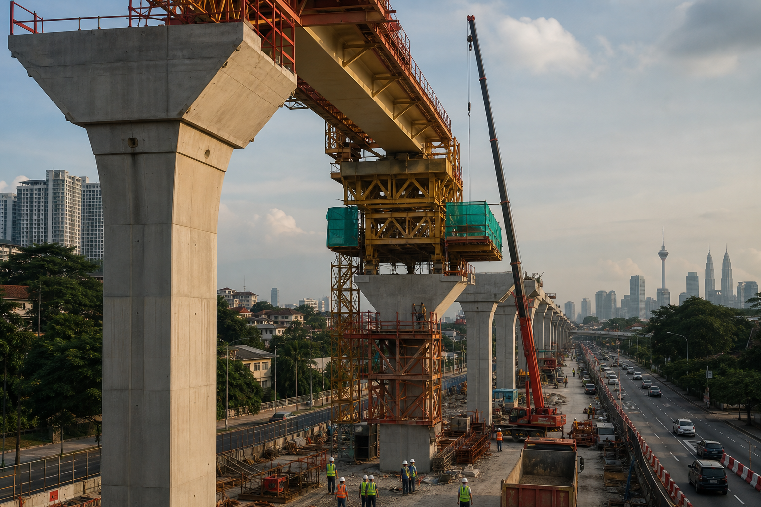 Pembinaan lebuh raya bertingkat bandar di Malaysia