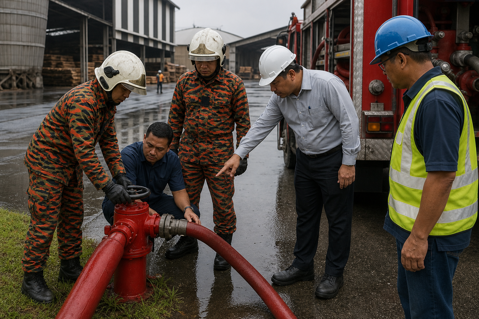 Pemeriksaan pili bomba di sebuah premis perindustrian