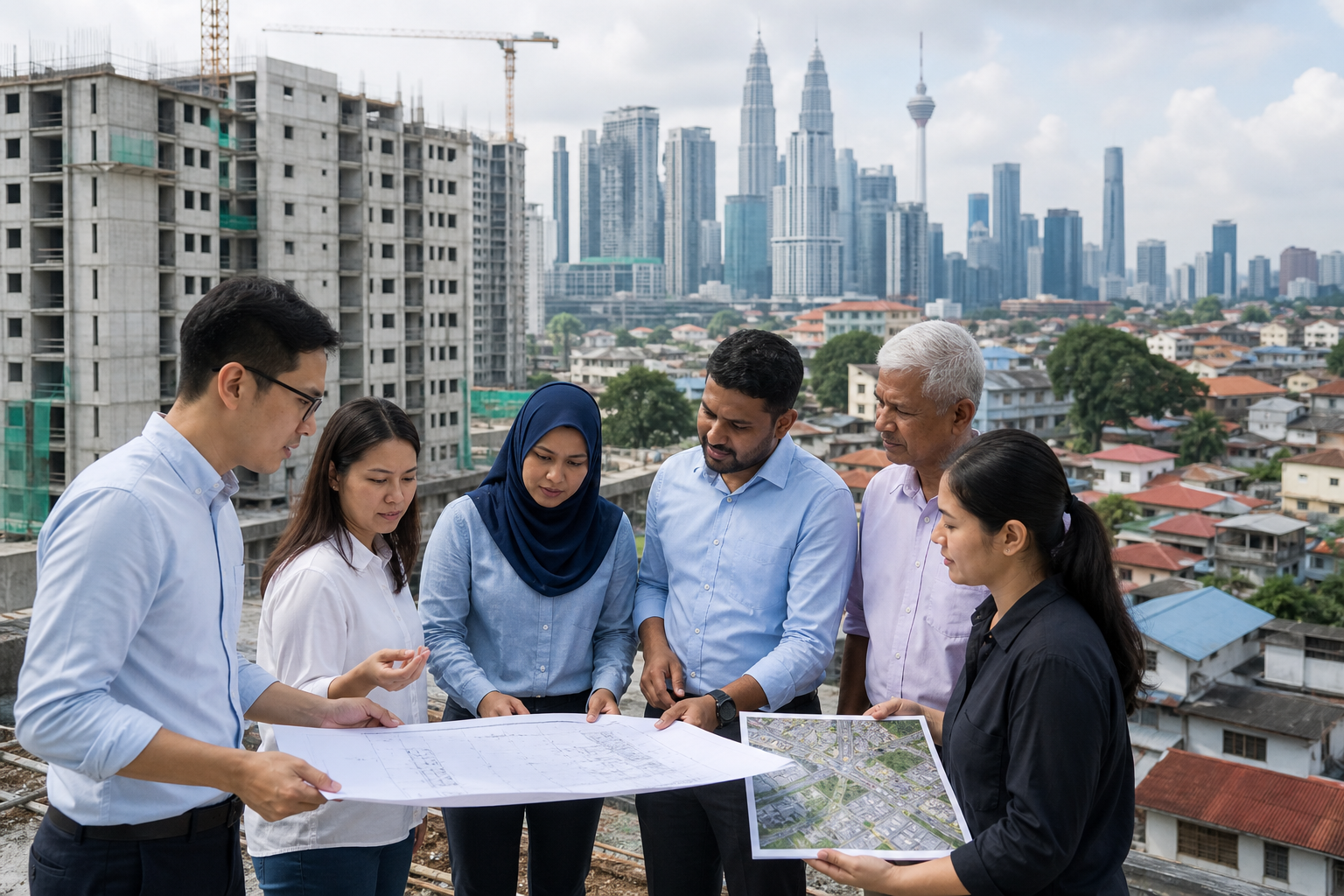 Pasukan projek menilai pelan perumahan mampu milik Malaysia